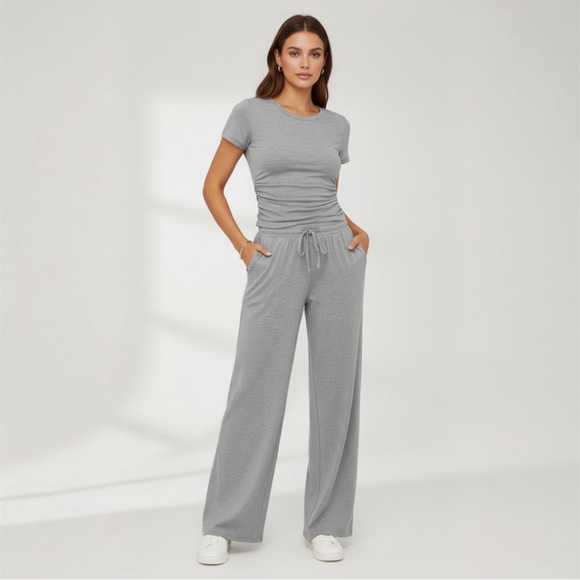 None Pants - Gray Women's 2pc Soft Track Suit